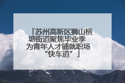 苏州高新区狮山横塘街道聚焦毕业季 为青年人才铺就职场“快车道”