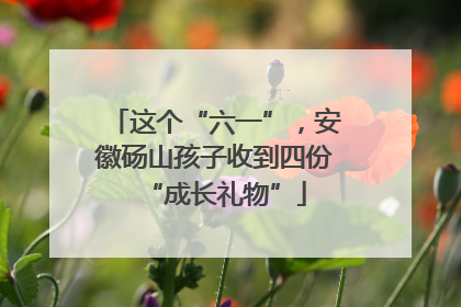 这个“六一”，安徽砀山孩子收到四份“成长礼物”
