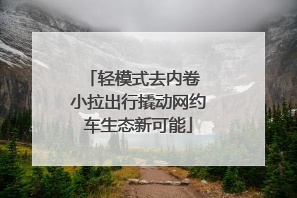 轻模式去内卷 小拉出行撬动网约车生态新可能