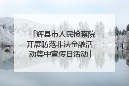 辉县市人民检察院开展防范非法金融活动集中宣传日活动