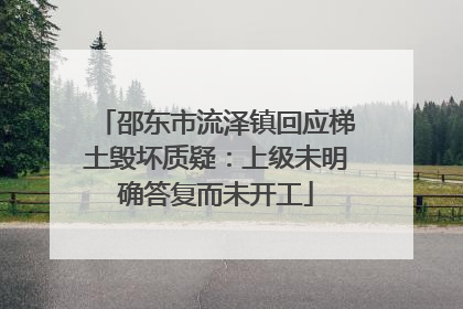 邵东市流泽镇回应梯土毁坏质疑：上级未明确答复而未开工