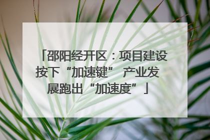 邵阳经开区：项目建设按下“加速键” 产业发展跑出“加速度”