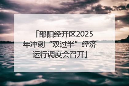 邵阳经开区2025年冲刺“双过半”经济运行调度会召开