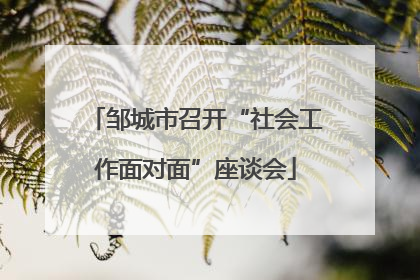 邹城市召开“社会工作面对面”座谈会