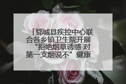 郓城县疾控中心联合各乡镇卫生院开展“拒绝烟草诱惑 对第一支烟说不”健康教育宣传活动