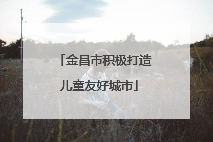 金昌市积极打造儿童友好城市