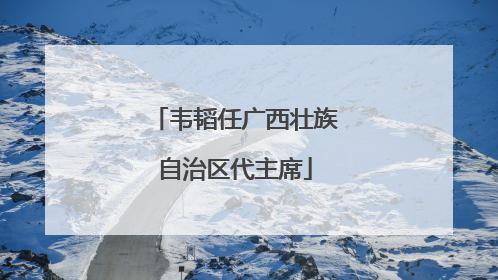 韦韬任广西壮族自治区代主席
