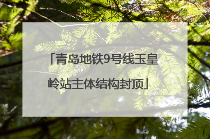 青岛地铁9号线玉皇岭站主体结构封顶
