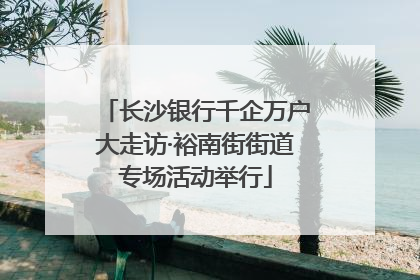 长沙银行千企万户大走访·裕南街街道专场活动举行