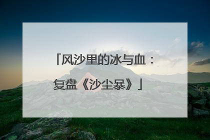风沙里的冰与血：复盘《沙尘暴》