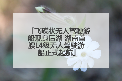 飞碟状无人驾驶游船现身后湖 湖南首艘L4级无人驾驶游船正式起航