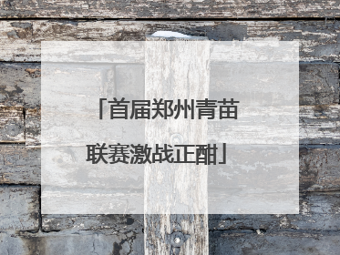 首届郑州青苗联赛激战正酣