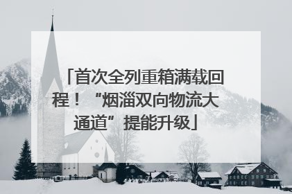 首次全列重箱满载回程！“烟淄双向物流大通道”提能升级
