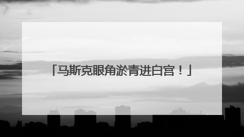 马斯克眼角淤青进白宫！