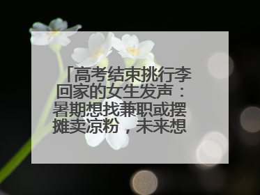 高考结束挑行李回家的女生发声：暑期想找兼职或摆摊卖凉粉，未来想当老师