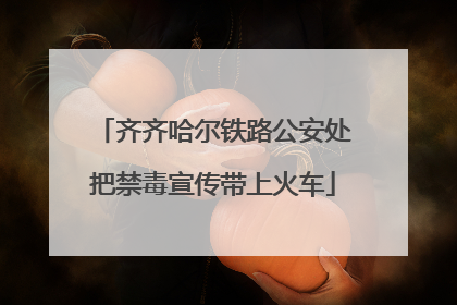 齐齐哈尔铁路公安处把禁毒宣传带上火车