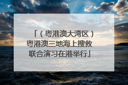 （粤港澳大湾区）粤港澳三地海上搜救联合演习在港举行
