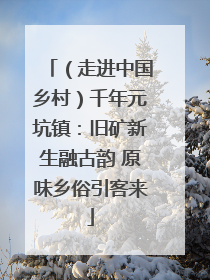 （走进中国乡村）千年元坑镇：旧矿新生融古韵 原味乡俗引客来