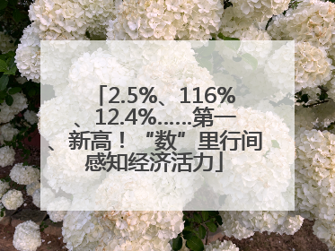 2.5%、116%、12.4%……第一、新高！“数”里行间感知经济活力