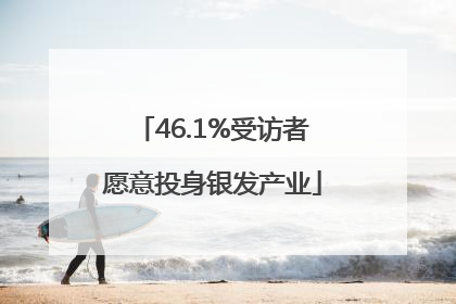 46.1%受访者愿意投身银发产业