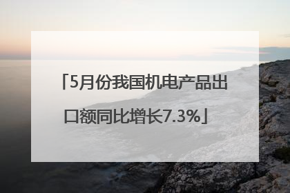 5月份我国机电产品出口额同比增长7.3%